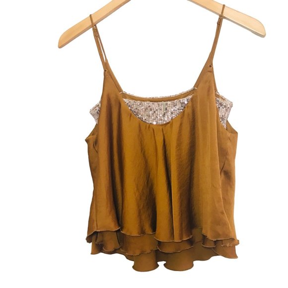 FREE PEOPLE Intimately Turn It On Sequin Cami Top Small - Picture 4 of 9